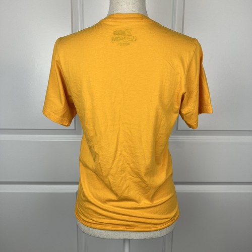 Tee-shirt graphique orange détressé à faire soi-même déchiré plongeant taille S - Photo 4/6