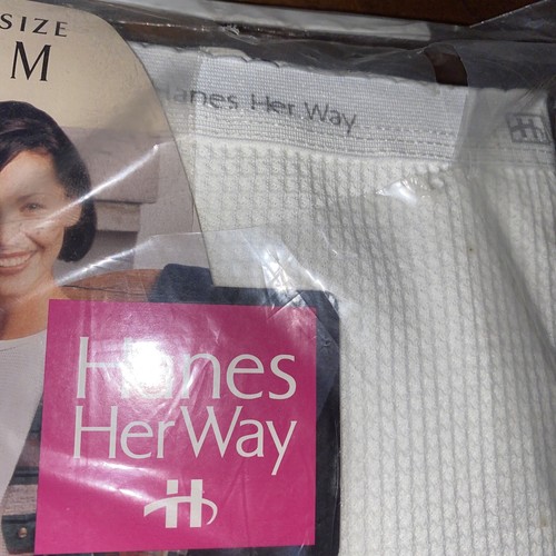 Bottom vintage NUOVO 1997 Hanes Her Way abbigliamento termico donna taglia media M - Foto 3 di 5