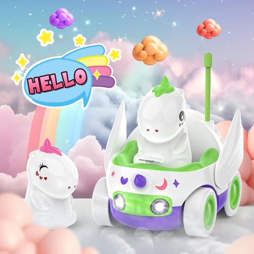 2 Pack Unicorn Remote Control Car for Toddler Unicorns Gifts for Girls and Boys - Picture 3 of 7
