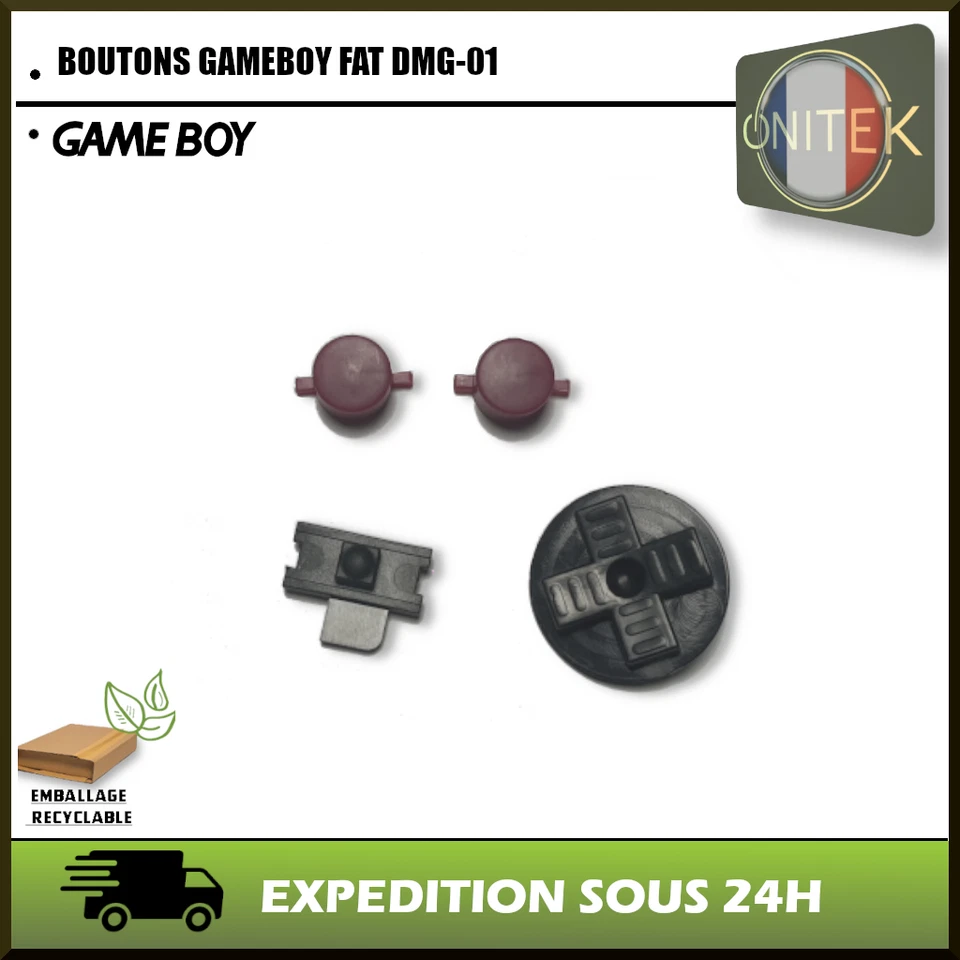 ✅ BOUTONS POUR NINTENDO GAMEBOY FAT DMG-01 GRIS D'ORIGINE NEUF RETRO GAME 4 PCES
