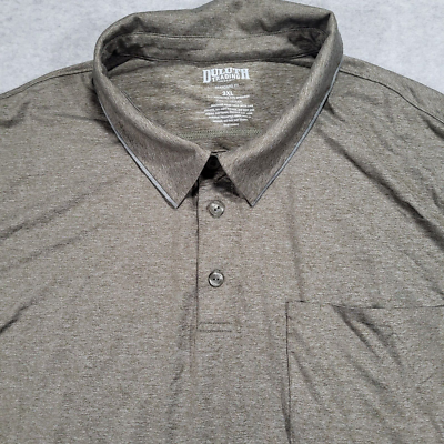 #ad Duluth Trading Men#x27;s 3XL Brown Pressure Cooker Polo Odor Fighting Pocket Wicking $24.97