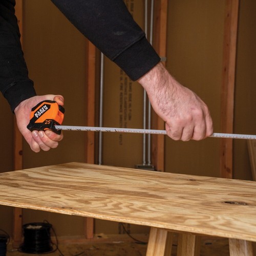 Klein Tools 25Ft Compact Tape Measure, Double-Hook 13Ft. Reach Double Sided 9525 - Picture 7 of 23