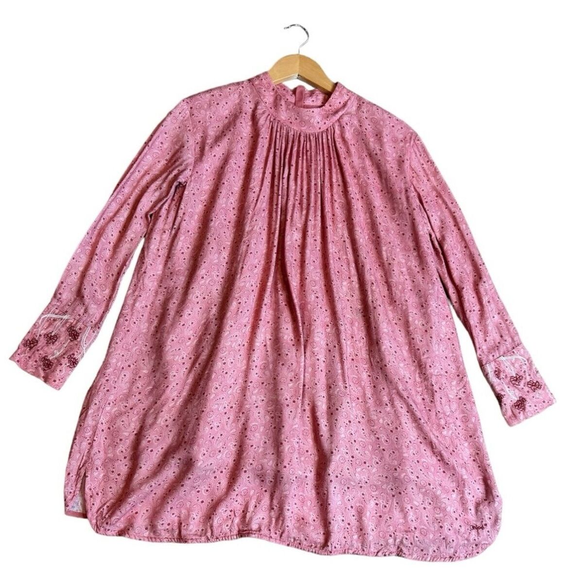 Chloe Kids Paisley Pattern Long Sleeve Shift Dress size 12 Chloe Kids Paisley Pattern Long Sleeve Shift Dress size 12