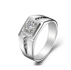 MENS STYLISH FASHION SILVER RINGS ZIRCON WEDDING RINGS SPECIAL OCCATION