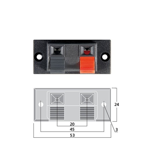 Lautsprecher Anschlußterminal Druckklemmen Polklemme | Speaker Boxen Modul - Afbeelding 4 van 4