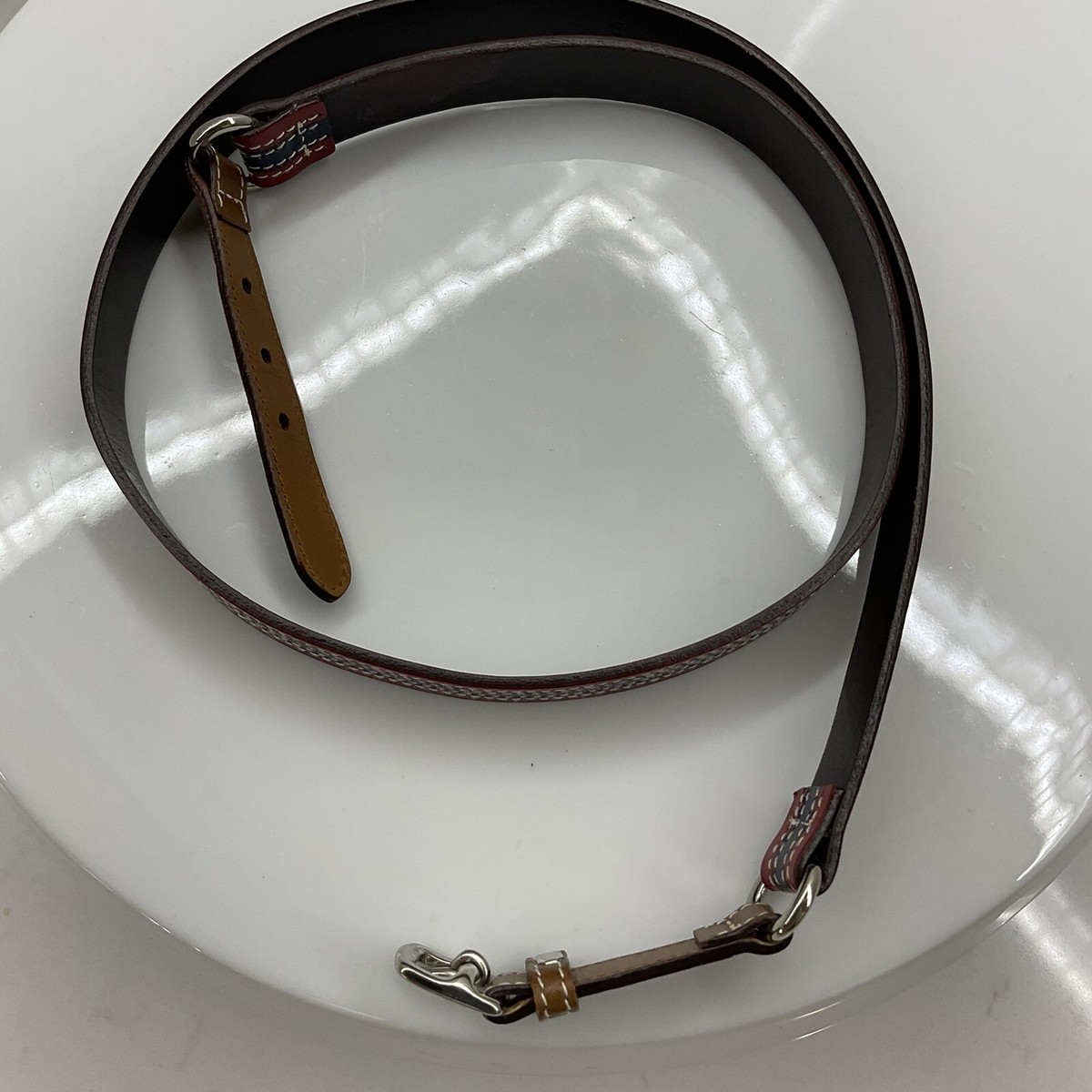 Coach Leather Belt Size Large Women’s  Red Blue Brown 3969 Coach Leather Belt Size Large Women main image 3