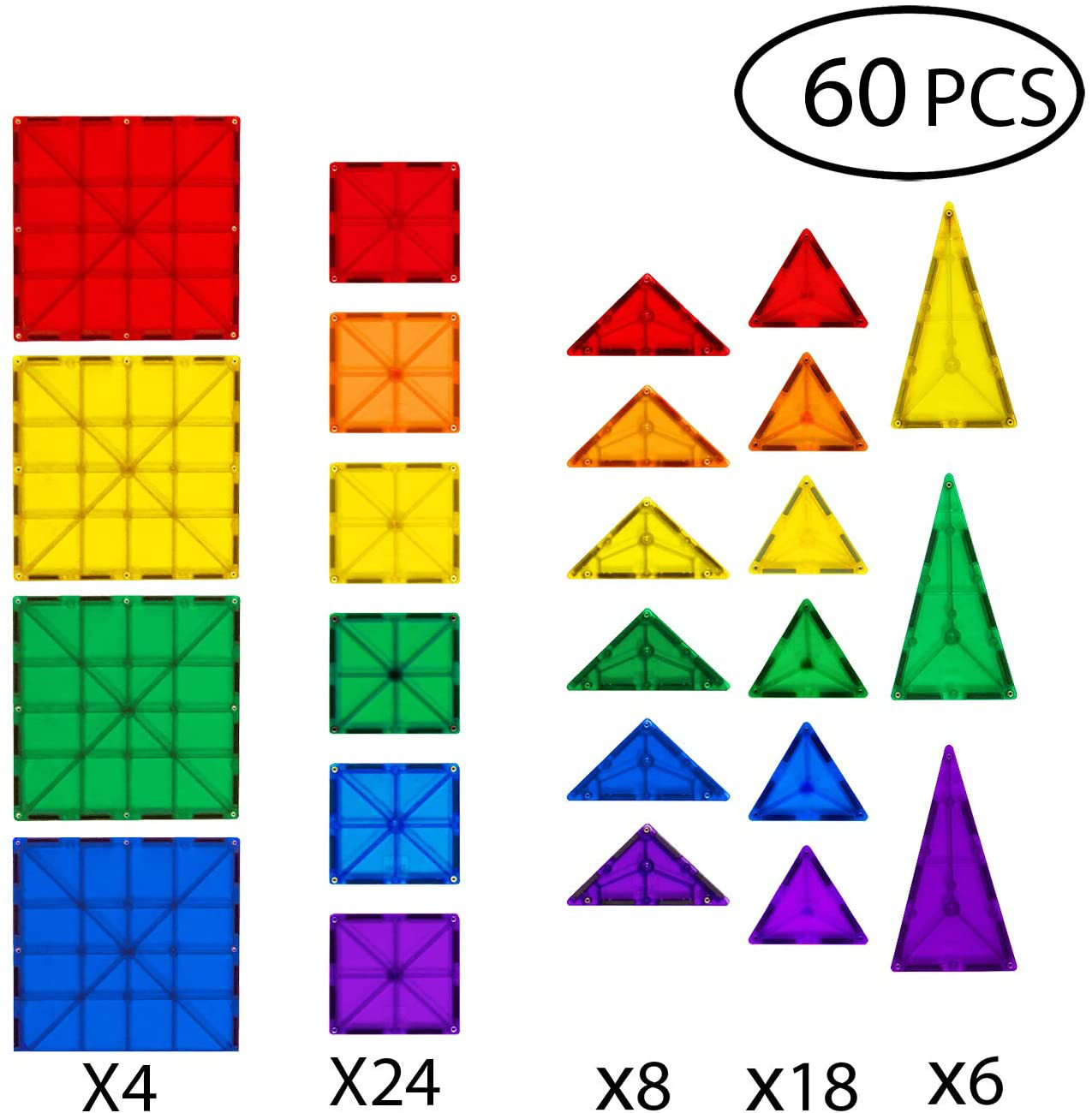 60 piece magna tiles