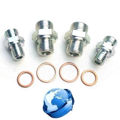 Turbolader VW BUS T3_2+2 AdapterStutzen Muffe für ÖlVorlauf+ÖlRücklauf Ölleitung