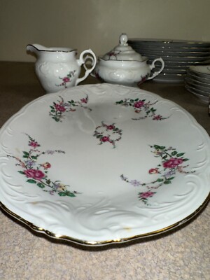 Royal Kent Poland China Bavarian Rose 36 Piece Formal Dining Set