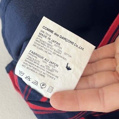 SS13 Junya Watanabe X Comme des Garcons Striped Navy & Red Pocket