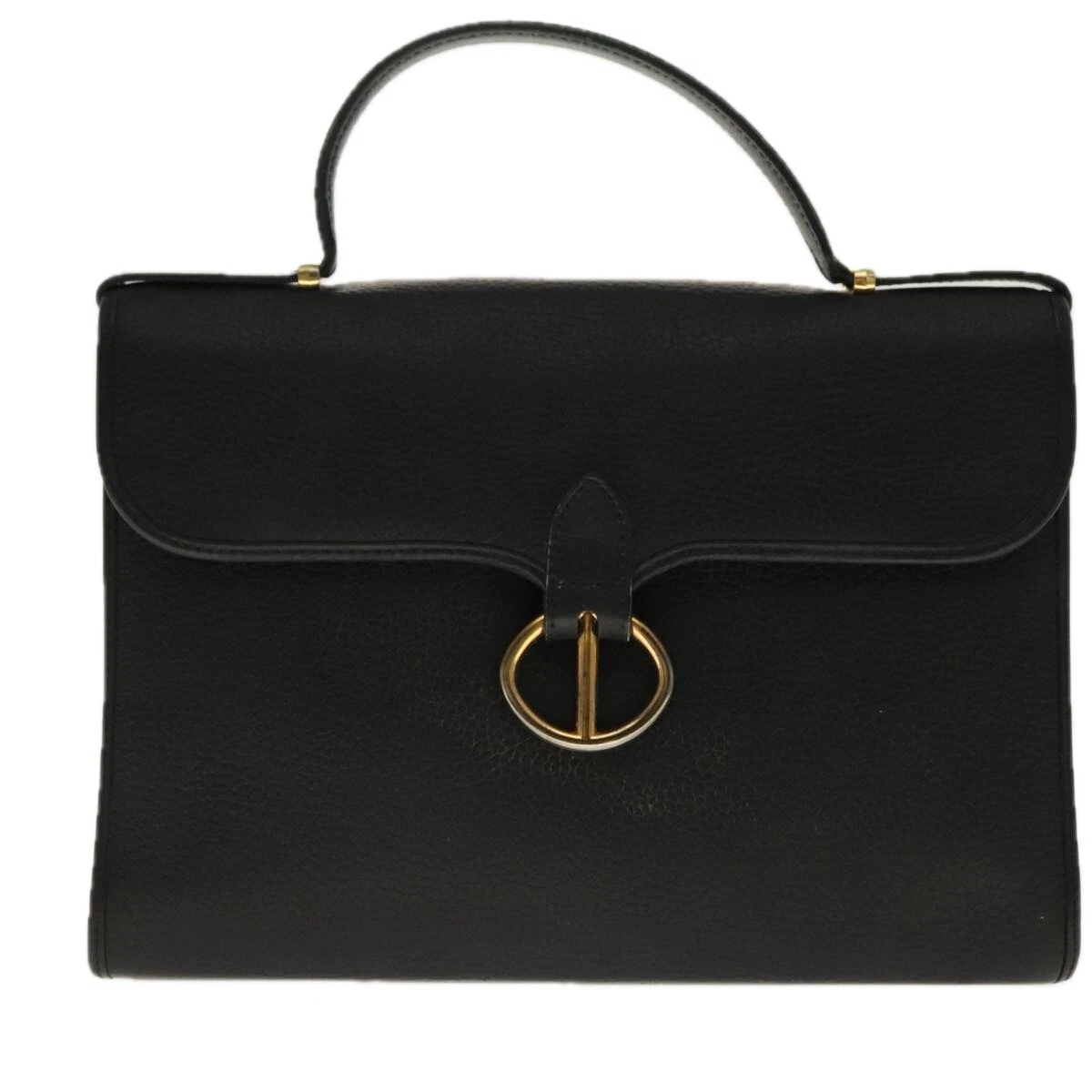 Sac à main Dior en cuir noir authentique