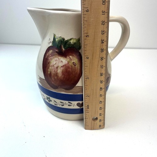Jarra Robinson Ranbottom Firmada Numerada 1 Qt Estampado de Manzana Cerámica Granja - Imagen 7 de 8