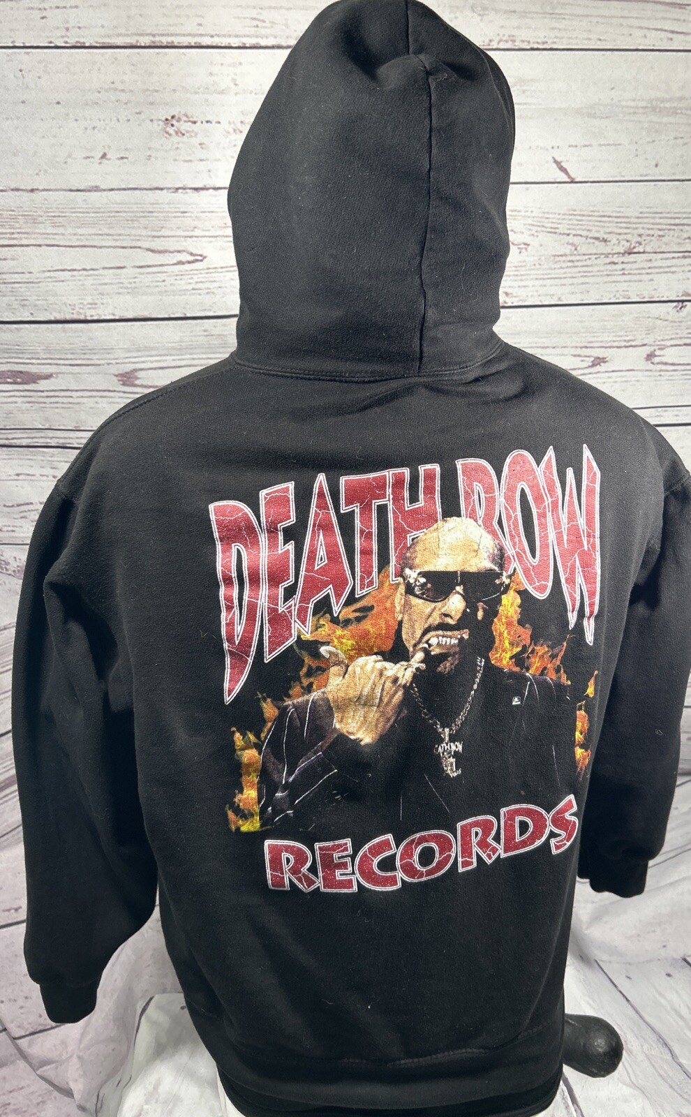 FILA Felpa nera con cappuccio uomo Death Row Records taglia XL