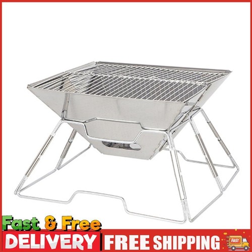 Stainless Steel BBQ Grill Portable Camping Fire Pit for Camping Garden