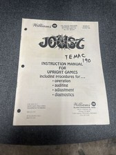 William JOUST DECEMBER 1982 ISSUE Arcade Video Game Manual - good used original