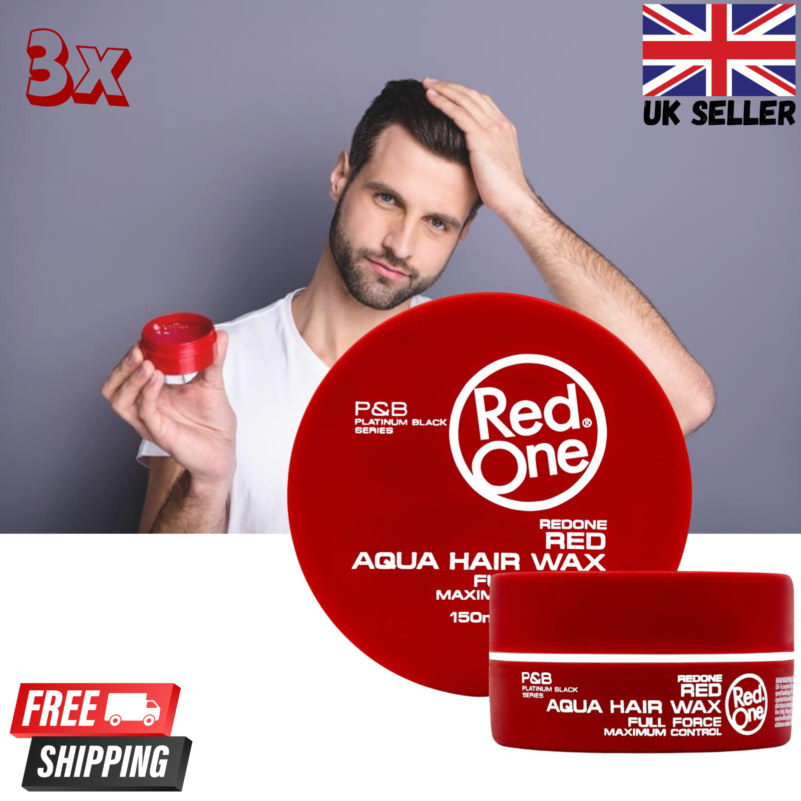 RED ONE AQUA HAIR GEL WAX FULL FORCE MAXIMUM CONTROL 150ML (3Pcs) Offer eBay