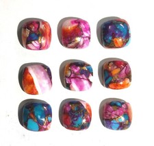 SPINY PURPLE DALIHA COPPER TURQUOISE CABOCHON CUSHION SHAPE LOOSE GEMSTONE