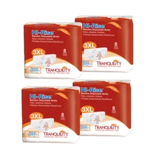Tranquility Adult Incontinent Briefs 3XL 64 - 96in Heavy Absorbency - Case of 32