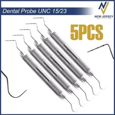 5 Dental Perio Explorer 23 Probe UNC 15 Hallow Handle Color Marking Double Ended