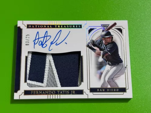 Fernando Tatis Jr 2019 National Treasures #3/25 RPA Rookie Patch RC Auto