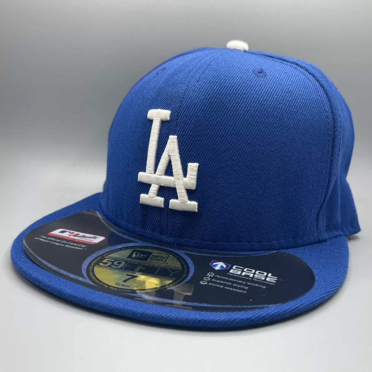 LA Dodgers New Era 59FIFTY Fitted 7 Blue White Hat Cap MADE IN USA MLB  Authentic