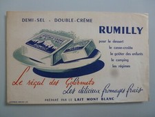 FROMAGE FRAIS RUMILLY LAIT MONT BLANC / BUVARD PUBLICITAIRE  ANCIEN