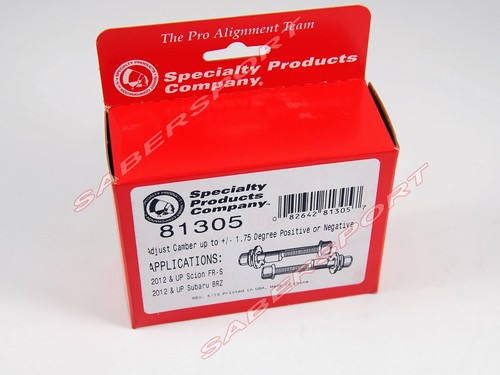 SPC EZ Cam XR Adjustable Front Camber Bolts for WRX STI BRZ GR86 FR-S and More - Picture 2 of 2