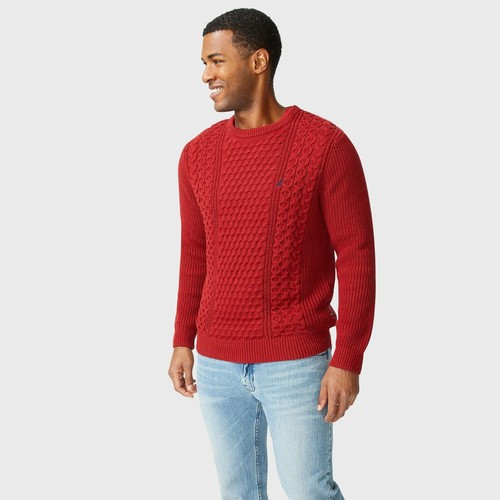 NWT NAUTICA MENS CLASSIC FIT CABLE KNIT 