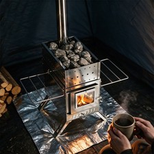 Outdoor Wood Burning Sauna Hot Tent Stove Sta...