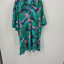 Birdie Bound Mens Tropical Golf Polo Shirt Size 3XL Performance Loud Bold Print