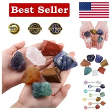 Unique Raw Chakra Stone Kit - Irregular Crystals for Meditation & Home Decor