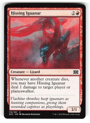 Hissing Iguanar #113 (NM) (Non-Foil) (C) (2X2) Magic MTG