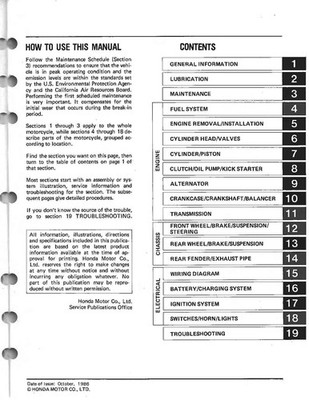 84-87 Honda XL250R XL250 R Service Shop Repair Manual | eBay