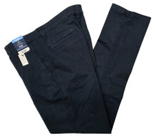 George 11896 NEW Men's Navy Athletic Fit Stretch Tapered Leg Chino Pants