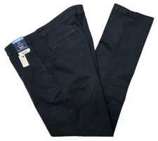George #11896 NEW Men's Navy Athletic Fit Stretch Tapered Leg Chino Pants