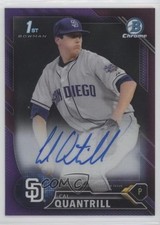 2016 Bowman Draft Chrome Pick Purple Refractor 134/250 Cal Quantrill Auto 00jz