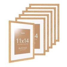 11x14 Picture Frame Set of 6 with Shatter-Resistant HD Plexiglass - Use as 8x...