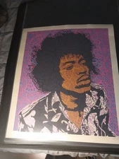 Jimi Hendrix Screen Print Numbered #/70  28x22.5 Original