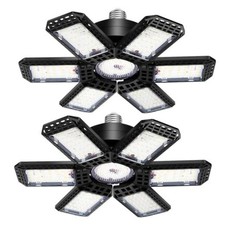 2 Pack Garage Lights, 200W 20000LM 6500K LED Shop Lights, Standard 200W-2PACK