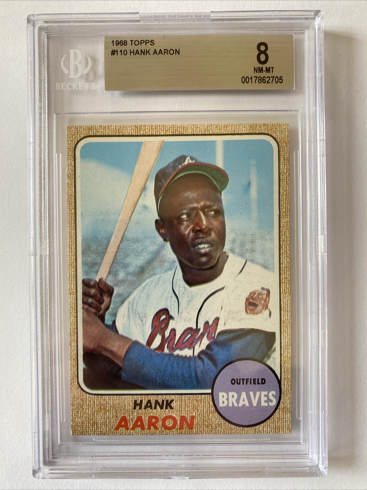 HANK AARON 1968 Topps PSA 8 NM-MT #110 NEW SLAB Mar 2025