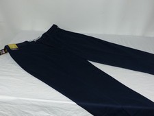 Haggar MENS SIZE 38X30 Premium Khaki Pants NAVY BLUE Iron Free Straight Fit