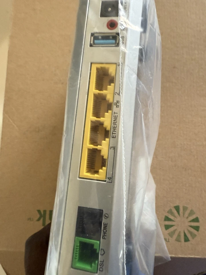 Módem router inalámbrico N Actiontec CenturyLink C1000A 300 Mbps 4 puertos bajas horas A+ Foto 4 de 4