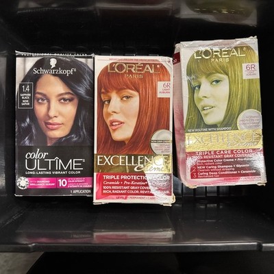 Assorted 3 Pack of Hair Dye Color Kit