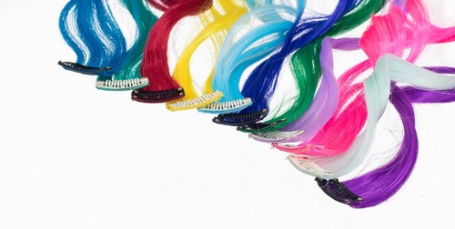 Extensiones de cabello multicolores con clip para resaltados de fiesta de 22 piezas... - Imagen 2 de 9