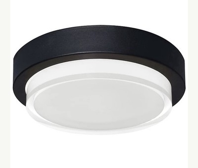 AFX Lighting ELMW11LAJUDBK  1-lt 11'' LED Outdoor Flush Mount, Black Finish