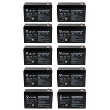 UPG 10 Pack - Universal UB1290-UPG UB1290 12V 9AH Battery F1 Terminal