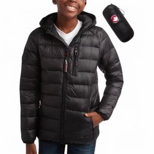 Canada Weather Gear Boys' Puffer Jacket - Lightweight Packable Bubble Coat Water