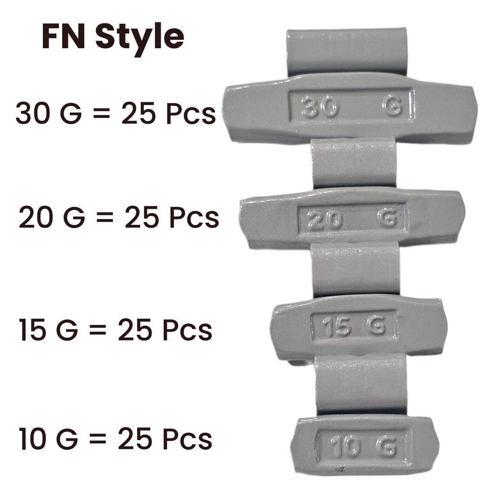 100-Pack MC-Style Clip-On Wheel Weights Assortment – 2.25, 2.50, 2.75, 3.00 Oz For ATVs, Motorcycles & Cars By C-HORSE - View #2