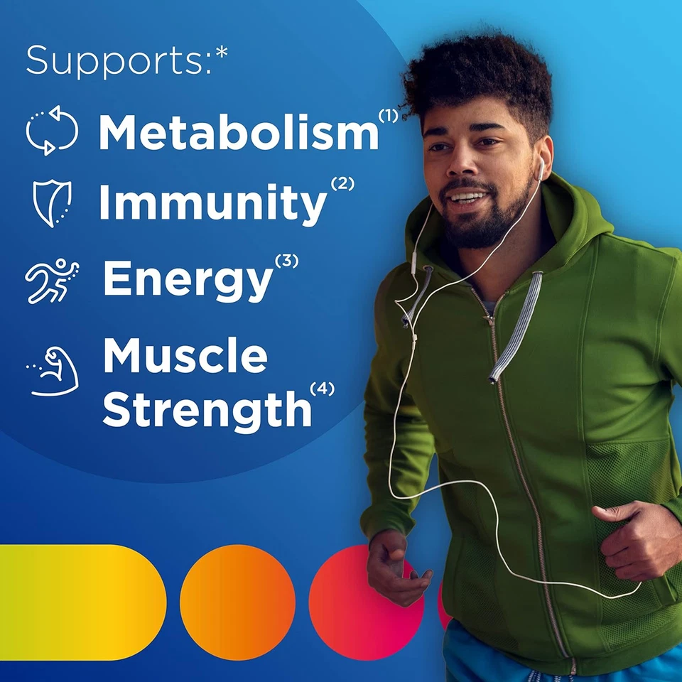 Multigomitas Centrum Hombre, Multivitamínicas con D3 y Selenio, Sabor Fruta, 170ct Foto 2 de 4