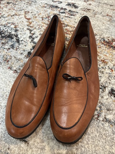 NEUWERTIG Maus & Hoffman Leggaro italienische Slipper hellbraun Leder Halbschuhe 11 45 EU Oxford - Bild 3 von 10
